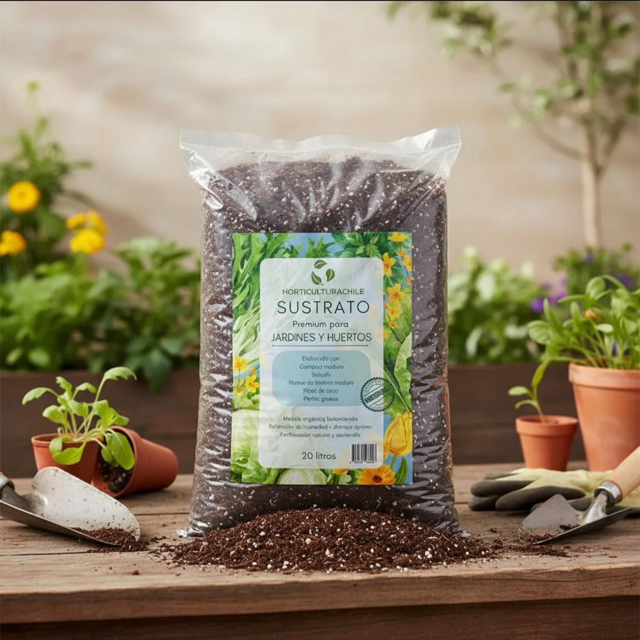 Sustrato Premium Huertos y Jardines – 20 y 40 L