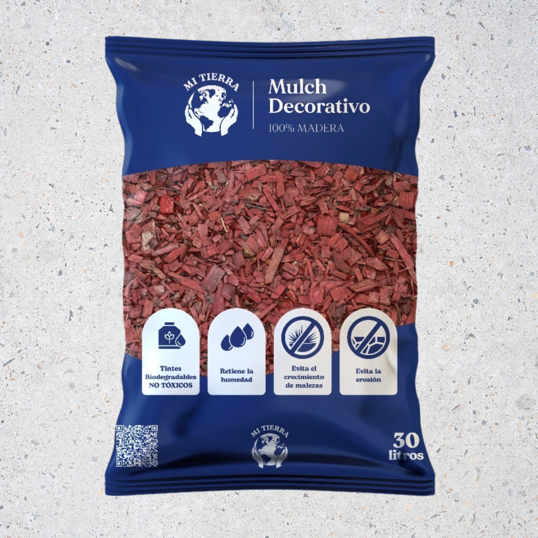 Mulch de Pino Ecológico 30 Litros – Colores para Jardín