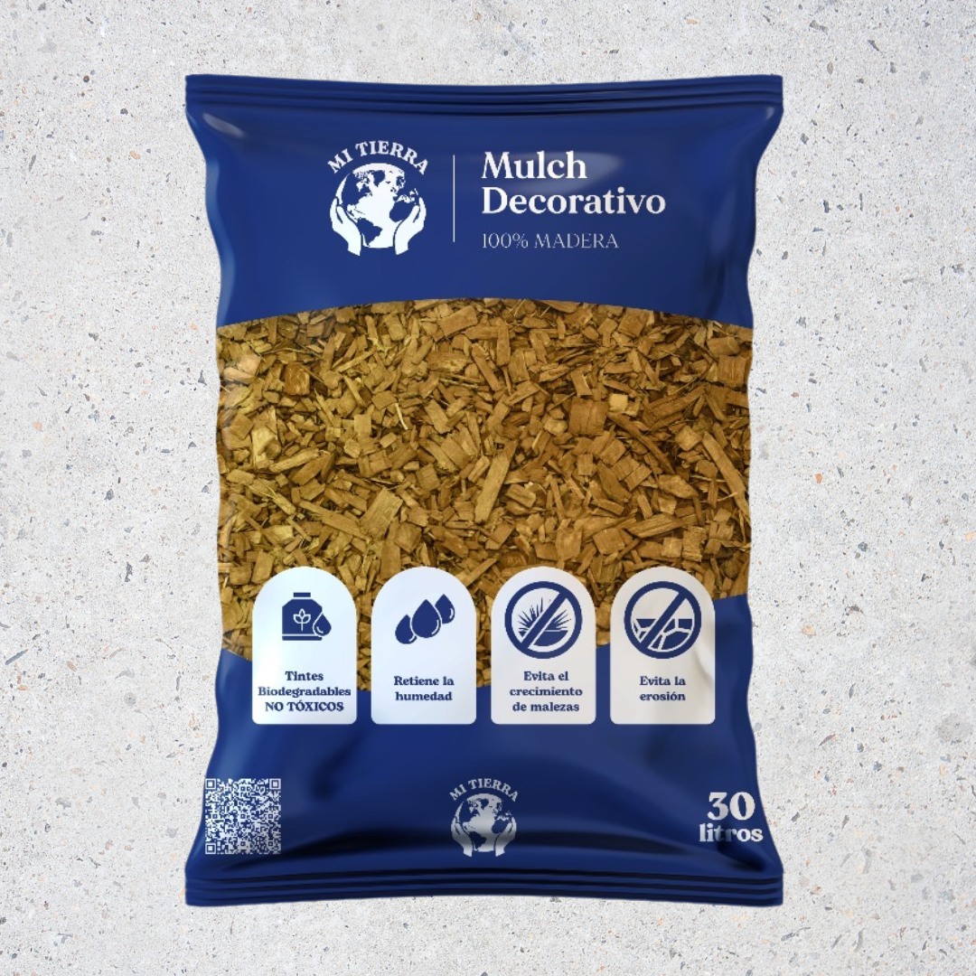 Mulch de Pino Ecológico 30 Litros – Colores para Jardín