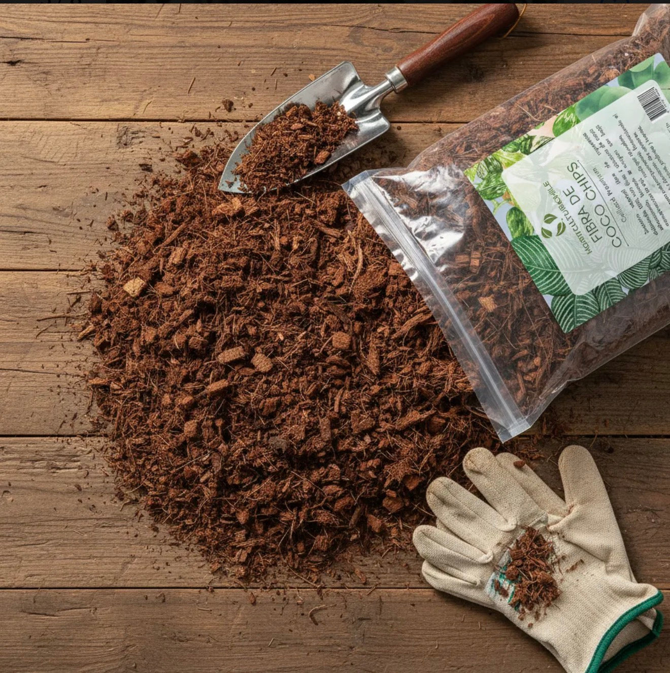 Fibra de Coco en Chips Hidratada – Sustrato Natural 5 y 10 L