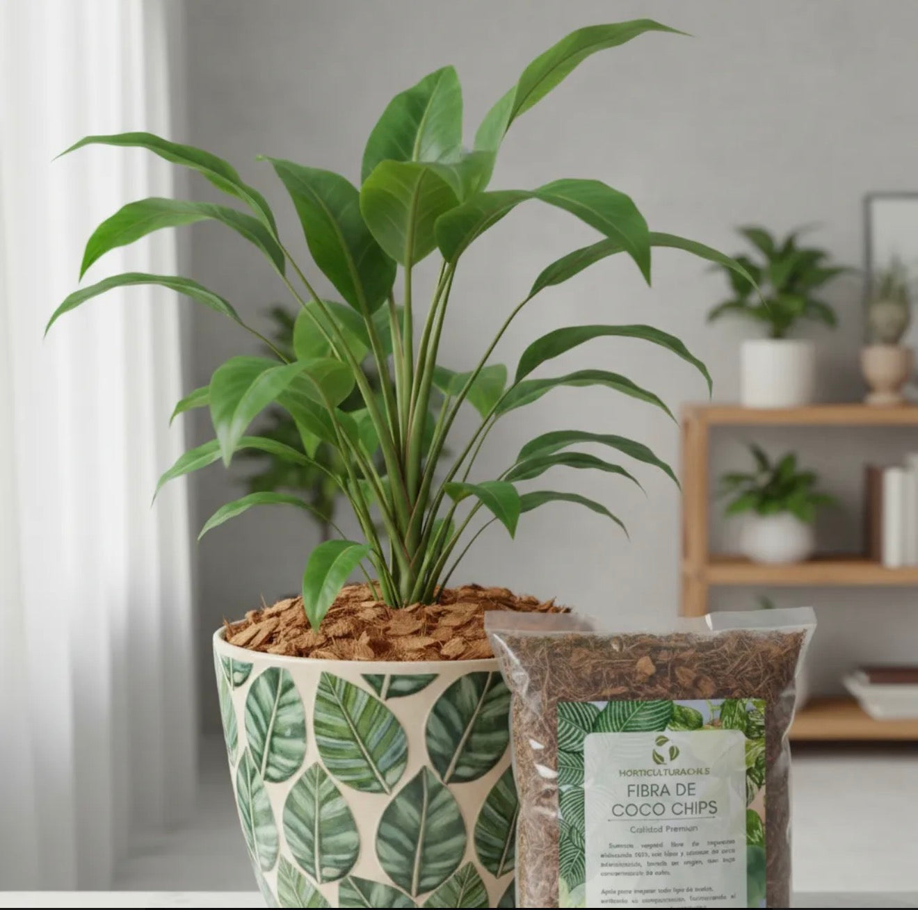 Fibra de Coco en Chips Hidratada – Sustrato Natural 5 y 10 L