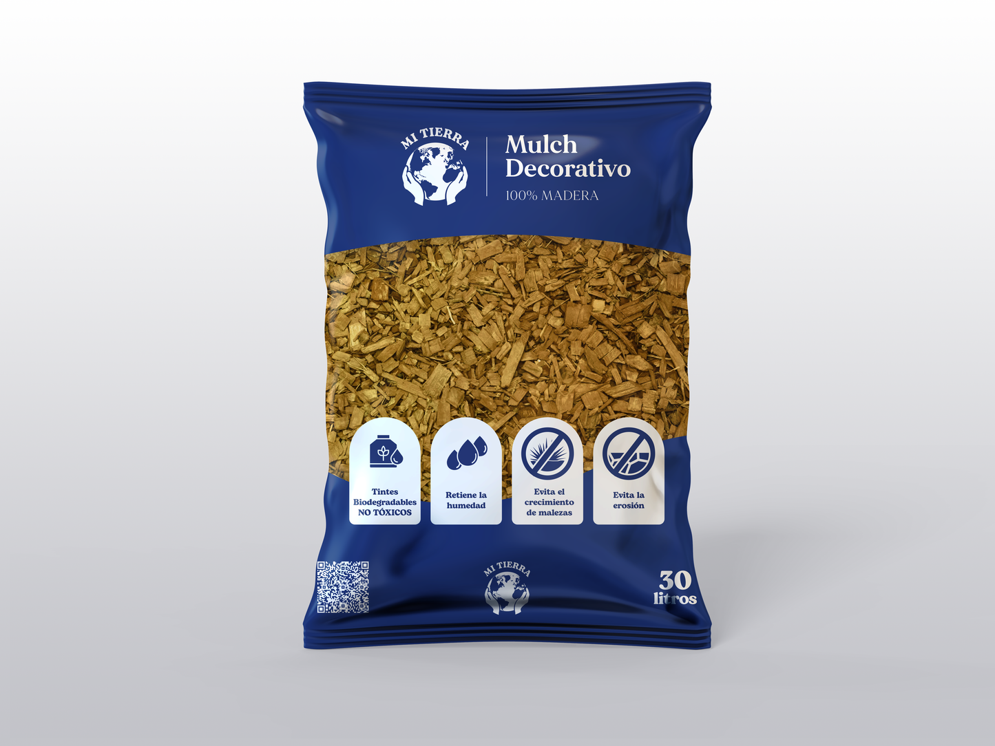 Mulch de Pino Ecológico 30 Litros – Colores para Jardín