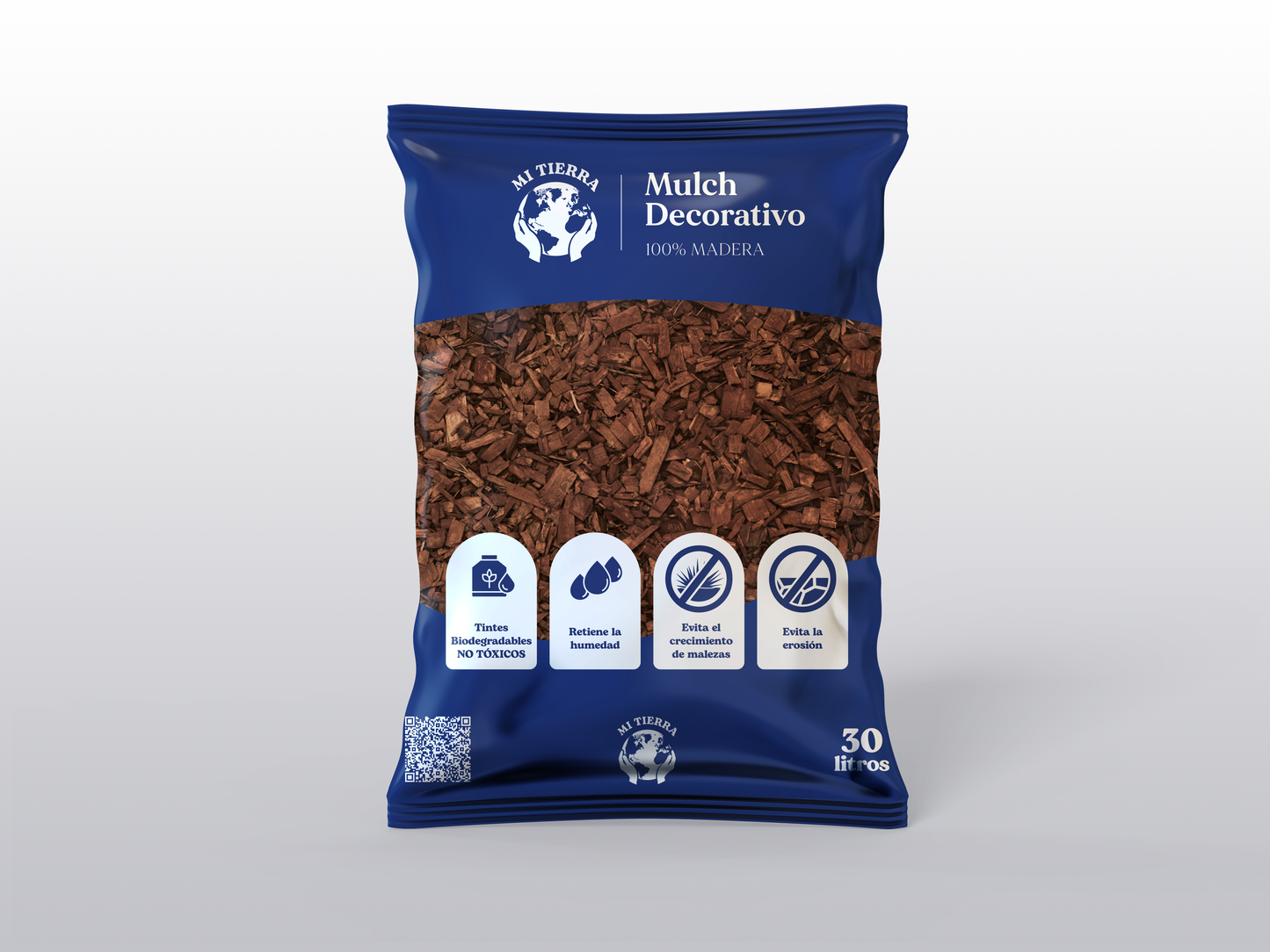 Mulch de Pino Ecológico 30 Litros – Colores para Jardín
